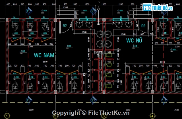 khối nhà học tập,trường nam việt,file thiết kế